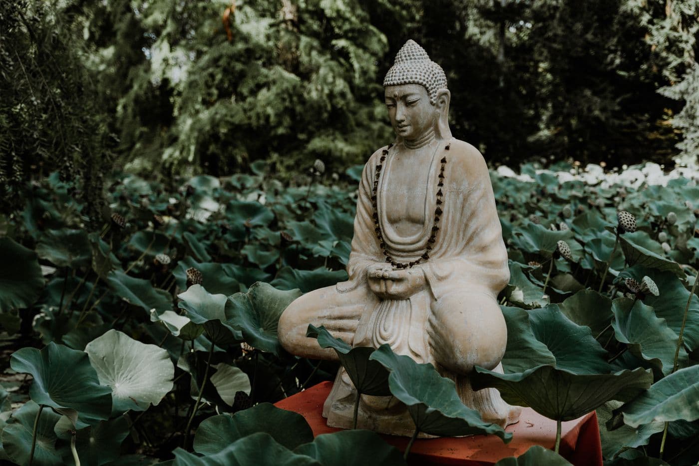 Seated Sandstone Buddha
